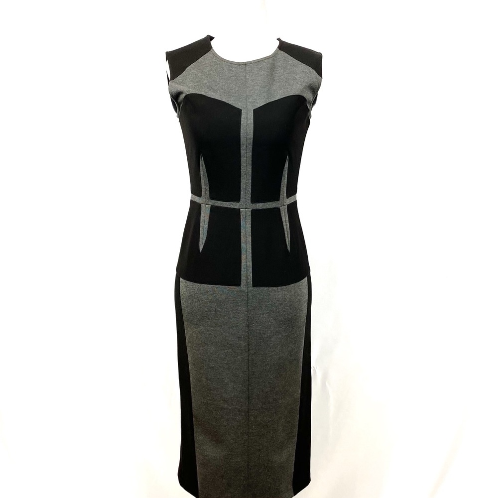 BCBG, Gray and Black Dress, Size 2